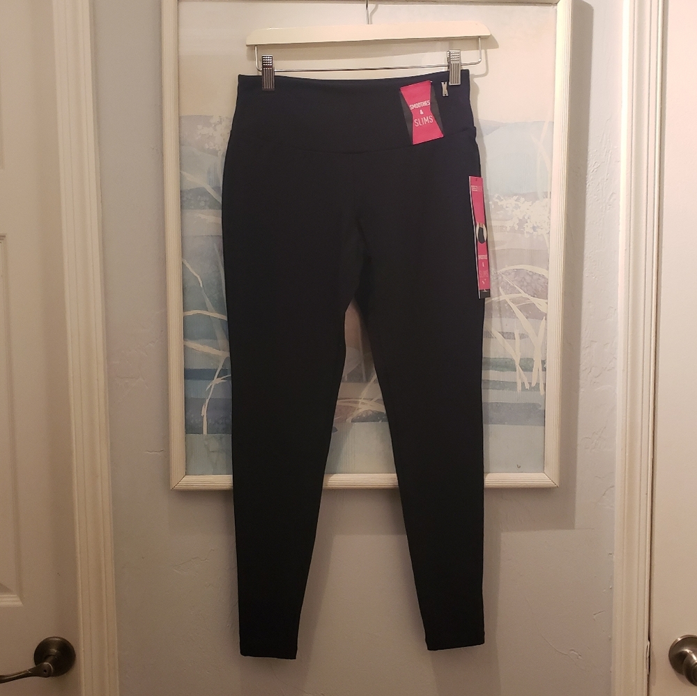 NWT TeezHer Women’s  Leggings Black Sz PS  Smoothes Slims